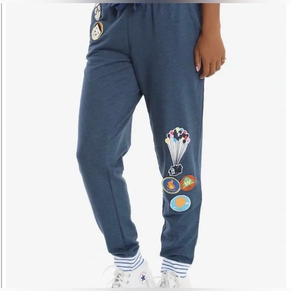 Disney Hot Topic Up Patches Sweatpants - Picture 1 of 4
